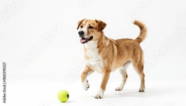Obraz dog on white background