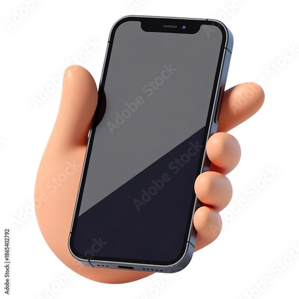 Obraz 3D hand holding mobile phone