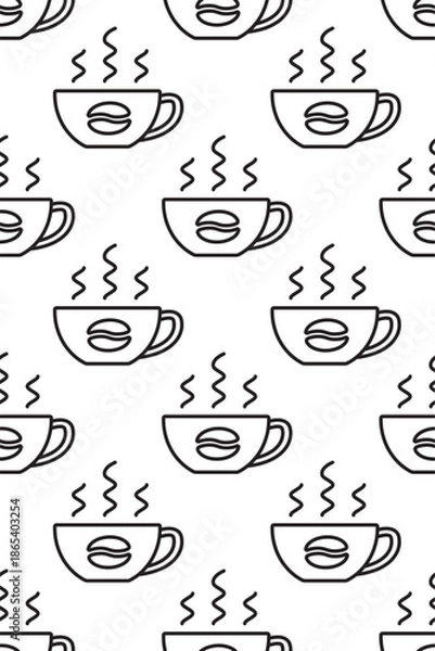 Obraz Cup of coffee pattern