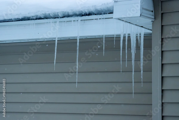 Obraz icicles on the roof