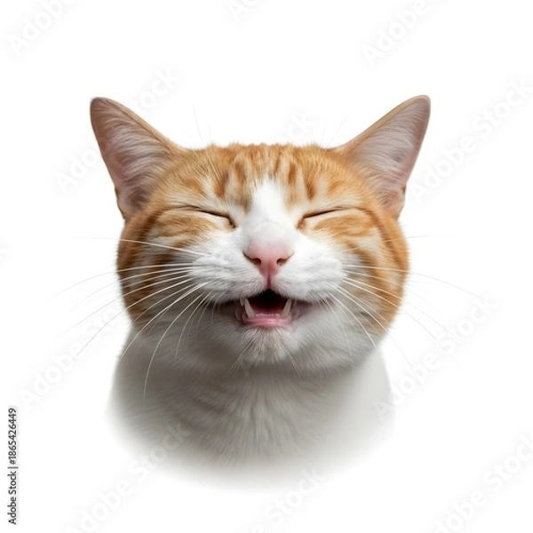 Obraz cat on white background