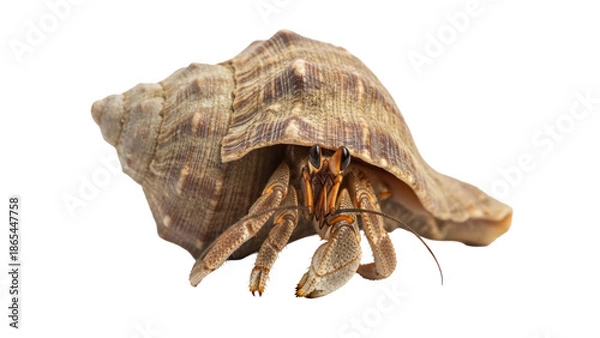 Obraz Hermit Crab in Shell Isolated on Transparent Background