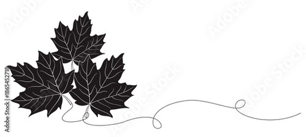 Obraz sycamore leaf silhouette art image