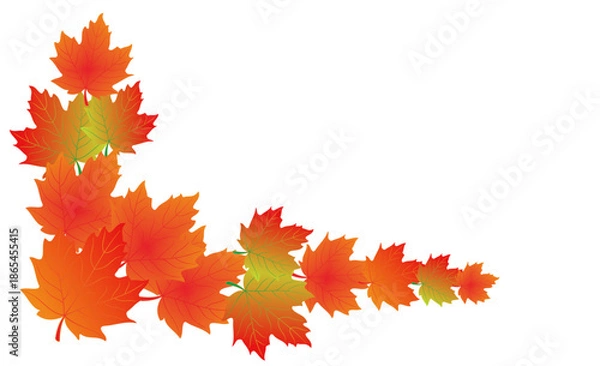 Obraz red leaves for frames and others