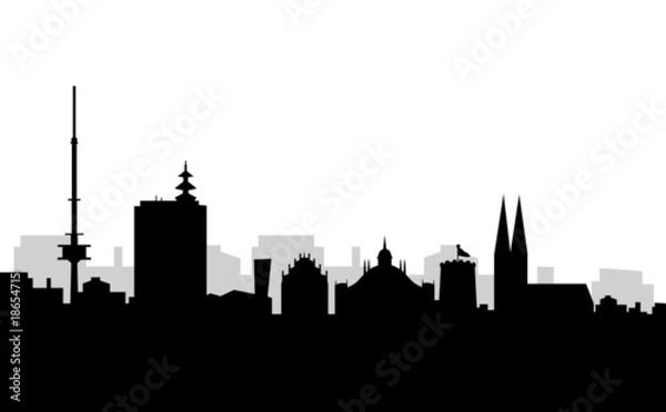 Obraz bielefeld germany vector skyline