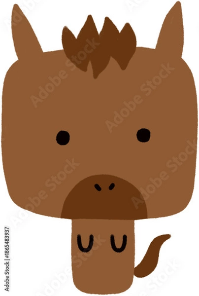 Fototapeta 귀여운 말 캐릭터