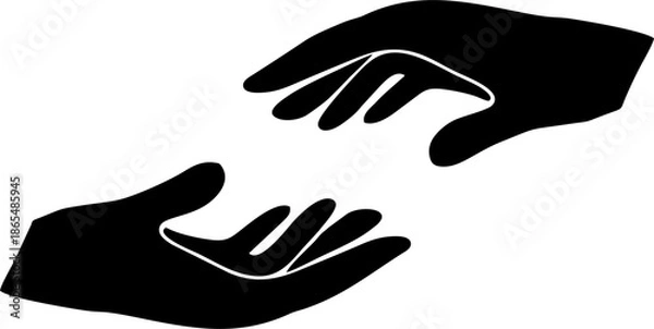 Fototapeta Helping Hands Support Care Vector Illustration
