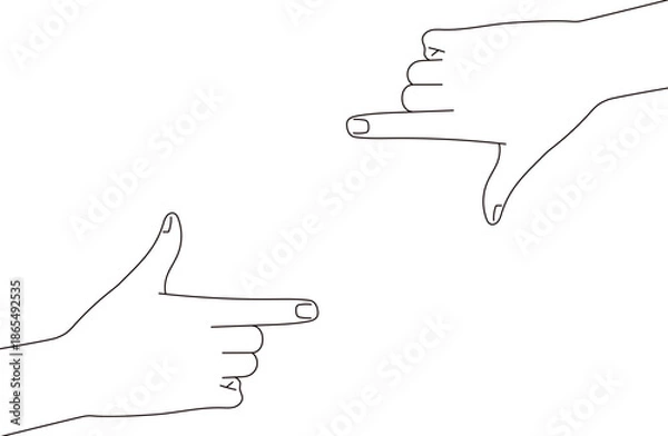 Obraz シンプルなハンドイラスト素材