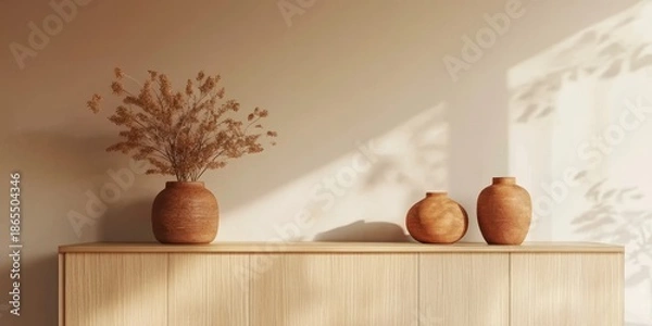 Obraz Emphasizing simplicity in interior design with neutral tones.