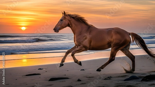 Obraz Horse Galloping by the Ocean