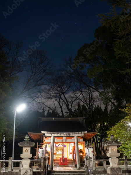 Obraz 御扉が開けられた元旦の稲荷神社