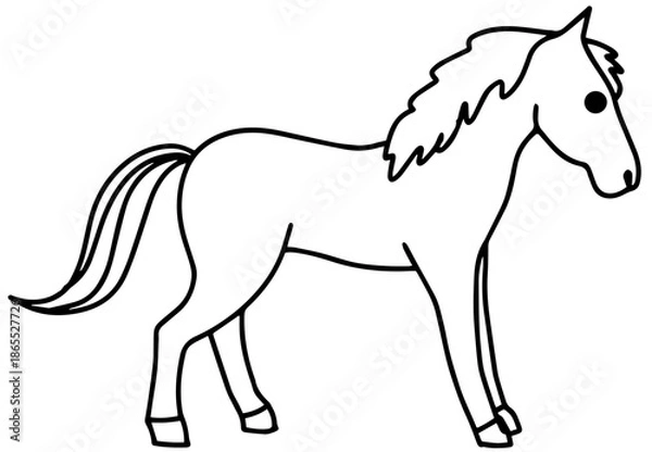 Obraz 말 라인아트