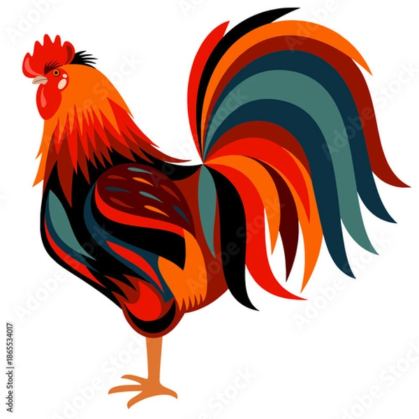 Obraz rooster vector illustration