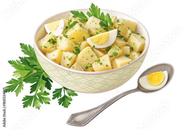 Obraz  potato-salad on a isolated transparent background