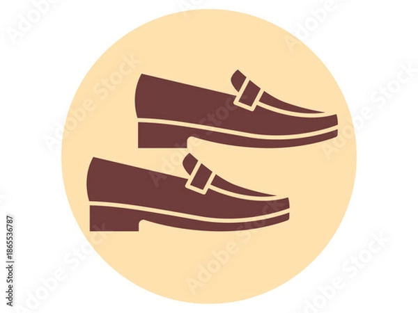 Obraz Loafers icon. Wedding vector icon. Flat vector illustration.