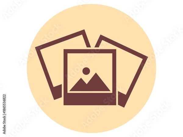 Obraz Photograph icon. Wedding vector icon. Flat vector illustration.