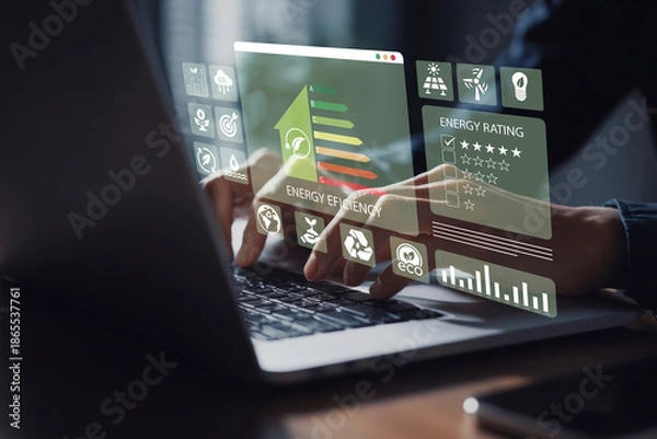 Obraz Business Performance Analysis and Sustainable Growth Strategy Concept