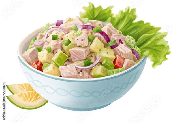 Obraz tuna-salad on a isolated transparent background