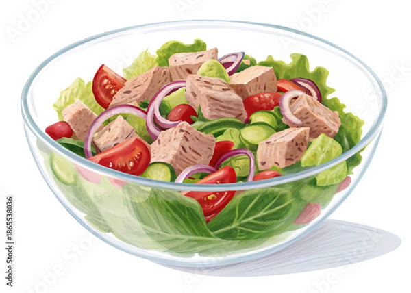 Obraz tuna-salad on a isolated transparent background