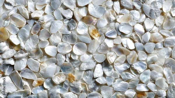 Fototapeta shiny pearl rocks wall background, backdrop