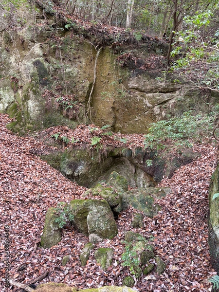 Fototapeta 幻の滝と呼ばれる岩組
