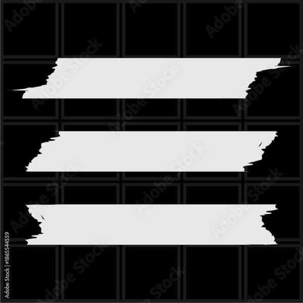 Obraz set of torn paper pieces background vector