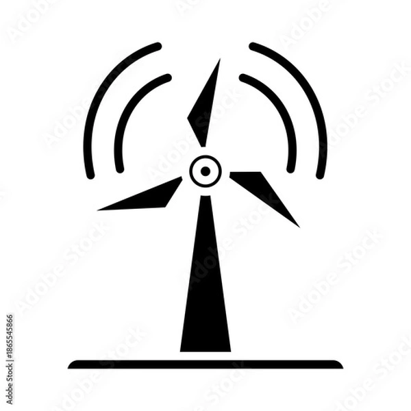 Fototapeta wind power icon
