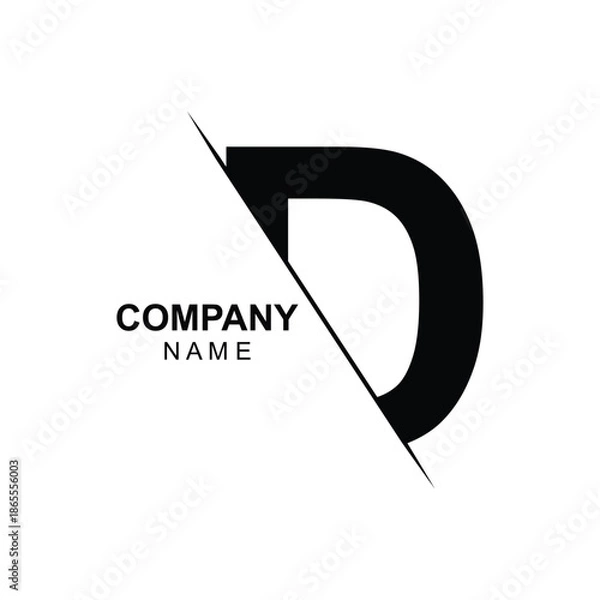 Fototapeta Initial D logo design vector Template Abstract Letter D vector illustration logo design.