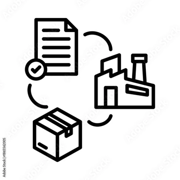 Fototapeta value chain icon