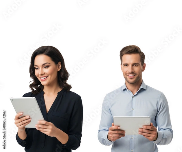Obraz business people with tablet