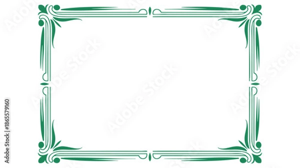 Obraz Elegant green classic border frame