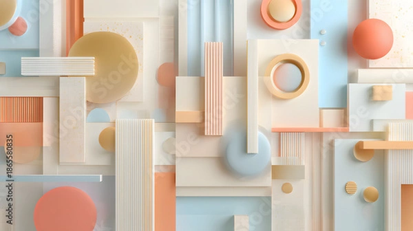 Obraz Abstract shapes & patterns a creative digital art studio with modern aesthetic design