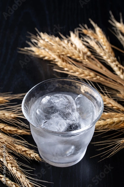 Obraz 日本のお酒、麦焼酎のロック