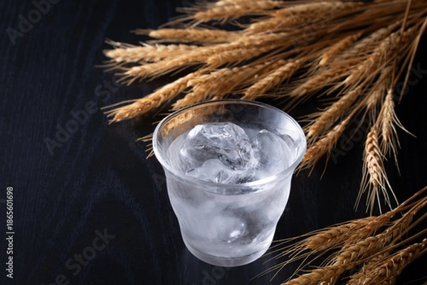 Obraz 日本のお酒、麦焼酎のロック