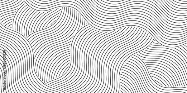 Fototapeta Simple line art pattern. modern eps 10