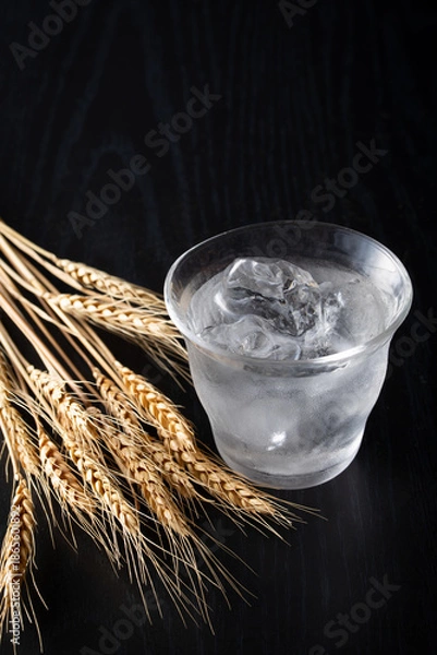 Obraz 日本のお酒、麦焼酎のロック