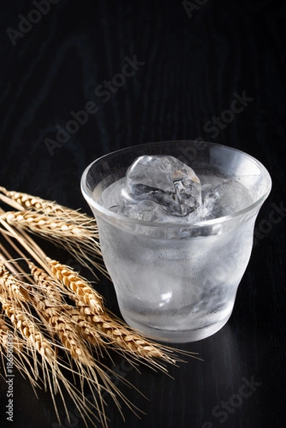 Obraz 日本のお酒、麦焼酎のロック