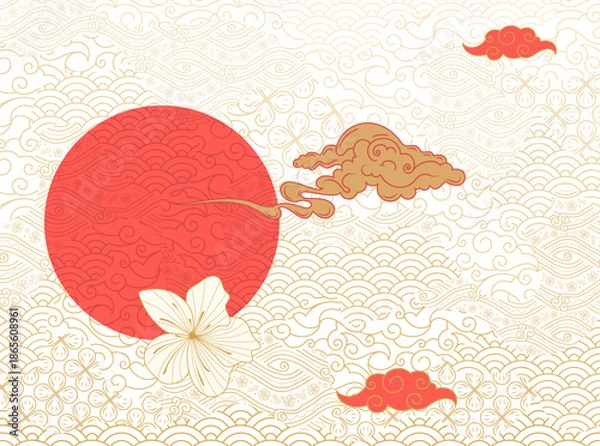 Obraz Japanese decorative wallpaper background