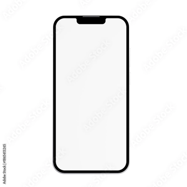 Obraz white screen 3d smartphone element