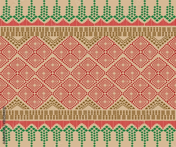 Fototapeta seamless knitted pattern