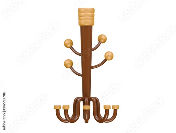 Obraz coat stand icon 3d illustration render