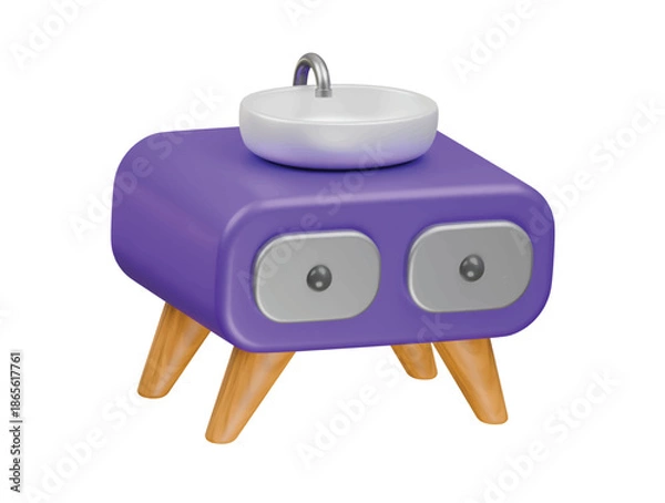 Obraz bathroom vanity icon 3d illustration render