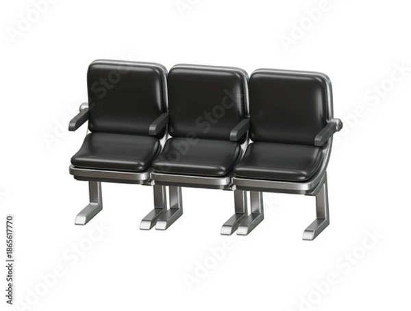 Obraz priority seat icon 3d illustration render