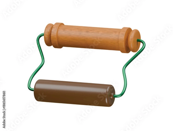 Obraz clay roller icon 3d illustration render