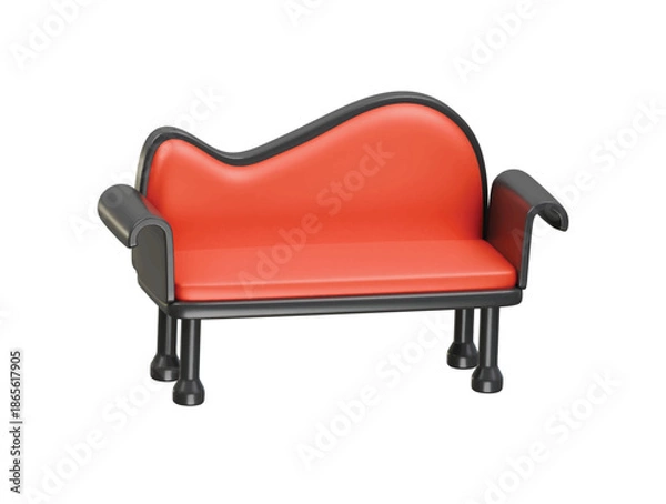 Obraz chaise lounge icon 3d illustration render