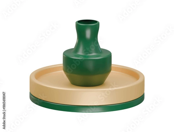 Obraz pottery wheel icon 3d illustration render