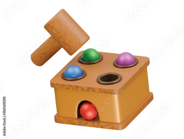 Obraz hammer case icon 3d illustration render