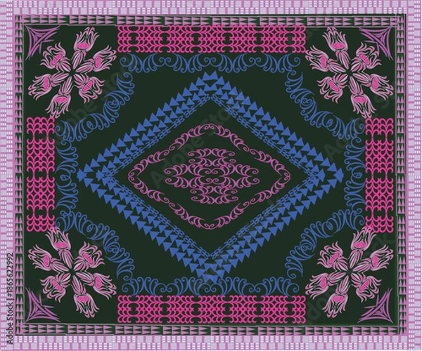 Fototapeta seamless floral pattern