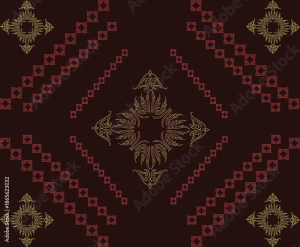 Obraz red and gold background