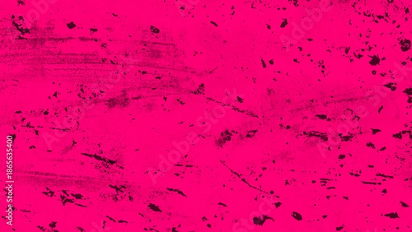 Fototapeta 荒々しく激しい掠れ・擦り傷・剥がれ・汚れ、経年劣化や使い込んだようなイメージのグランジ風背景・テクスチャー向け画像素材　8K UHDサイズ　ピンク